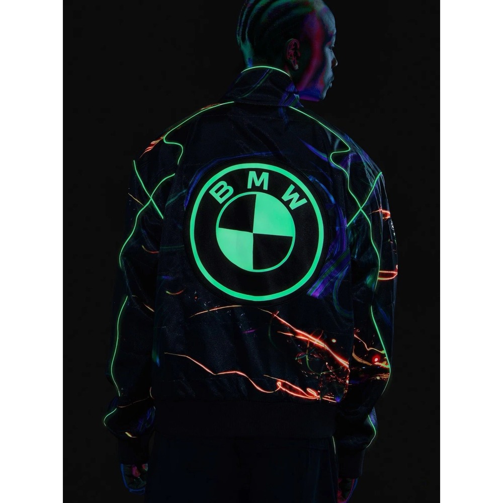 Sz Med PUMA BMW M Motorsport Cao Fei Racer Jacket 63317801 Men's MSRP $250 GLOWS